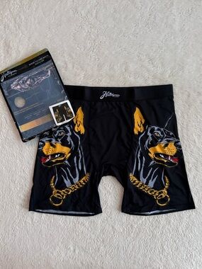 Men’s Boxer Briefs, Doberman, Headgear Classics, Black, NIB